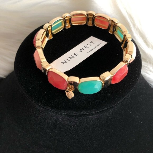 Nine West Multi-Stone Stretch Bracelet - Picture 1 of 2